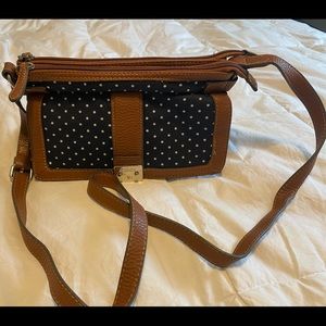 Chaps Blue Polka Dot Purse